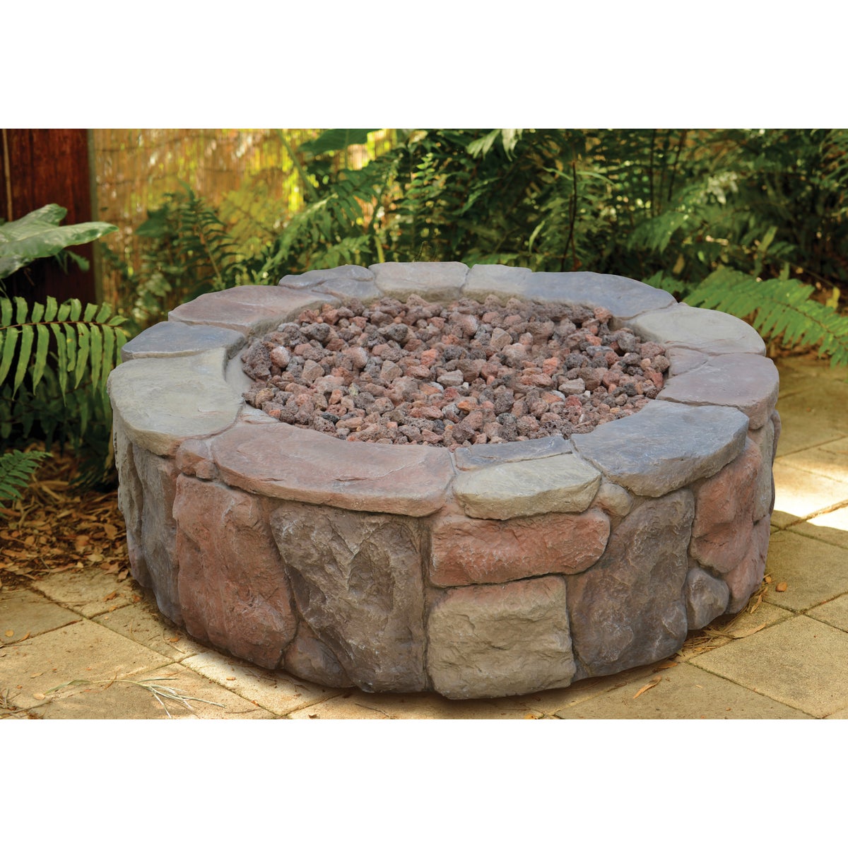 Bond Petra 36 In. Round Faux Stone Fire Pit