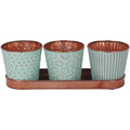Robert Allen Concord 4.25 In. x 4 In. x 13 In. Metal Copper Patina Herb Garden Planter Set (4-Piece)