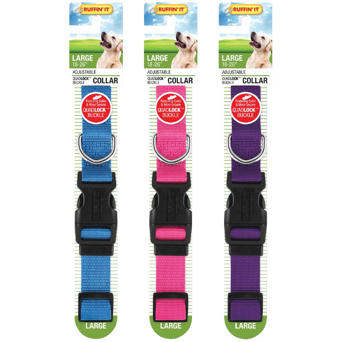 Westminster Pet Ruffin' it Adjustable 18 In. to 26 In. Nylon Dog Collar