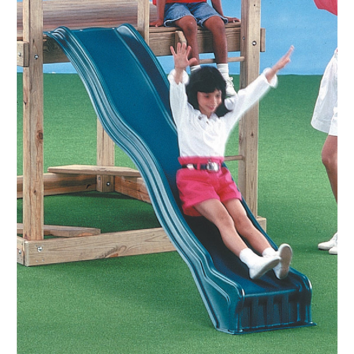 Swing N Slide Cool 7-1/2 Ft. L. Green Polyethylene Wave Slide