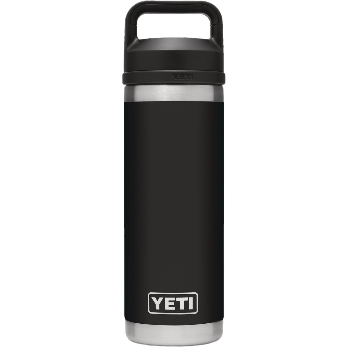 Yeti Rambler 18 Oz. Black Stainless Steel Insulated Vacuum Bottle with Chug Cap