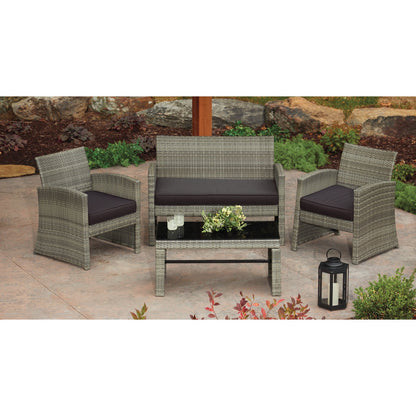 Outdoor Expressions Modena 4-Piece Chat Set