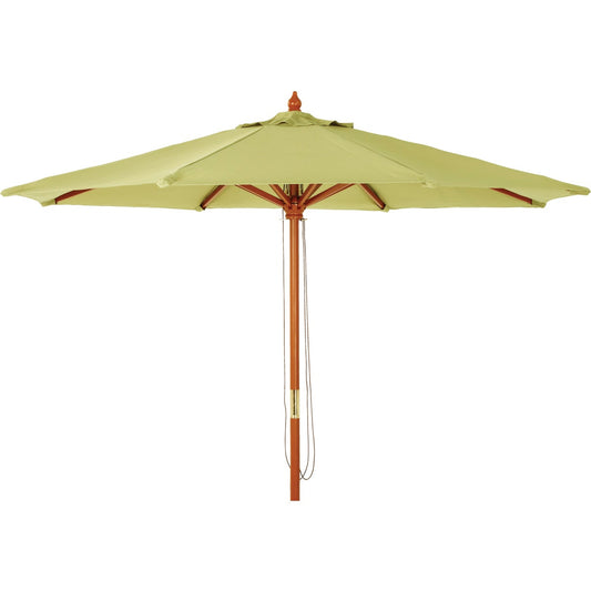 Outdoor Expressions 9 Ft. Pulley Sage Market Patio Umbrella with Brass Plated Hardware