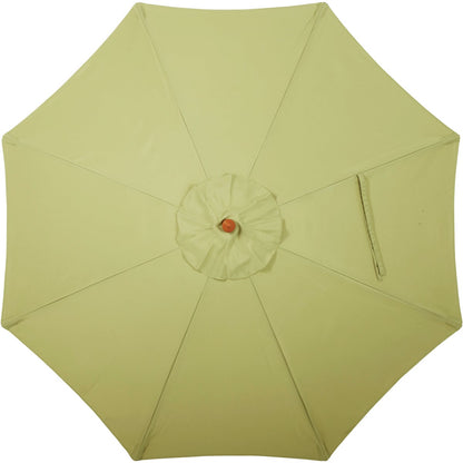 Outdoor Expressions 9 Ft. Pulley Sage Market Patio Umbrella with Brass Plated Hardware