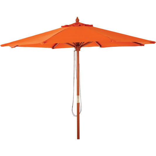 Outdoor Expressions 9 Ft. Pulley Spice Market Patio Umbrella with Brass Plated Hardware