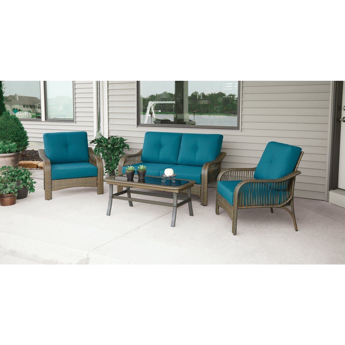 Outdoor Expressions Savannah 4-Piece Chat Set