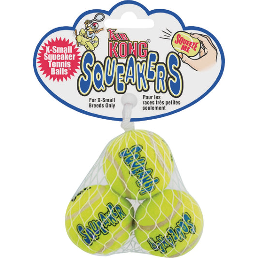 Air Kong Squeaky Extra Small Ball for Toy Breeds Only (3-Pack)