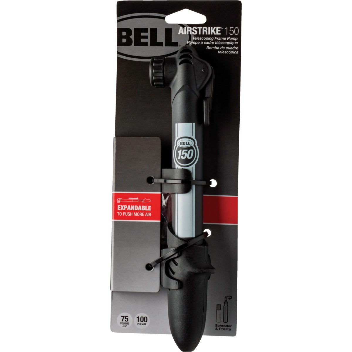 Bell Sports Airstrike 100 PSI Bicycle Frame Pump