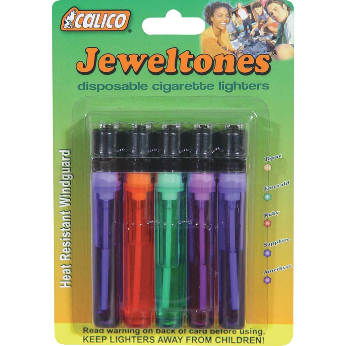 Calico Jeweltones Pocket Lighter (5-Pack)