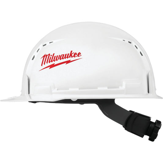 Milwaukee White Front Brim Vented Ratcheting Type 1 Class C Hard Hat