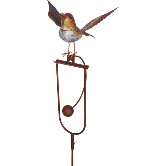 Terre Verde 41 In. Steel Rocking Landing Bird Garden Stake