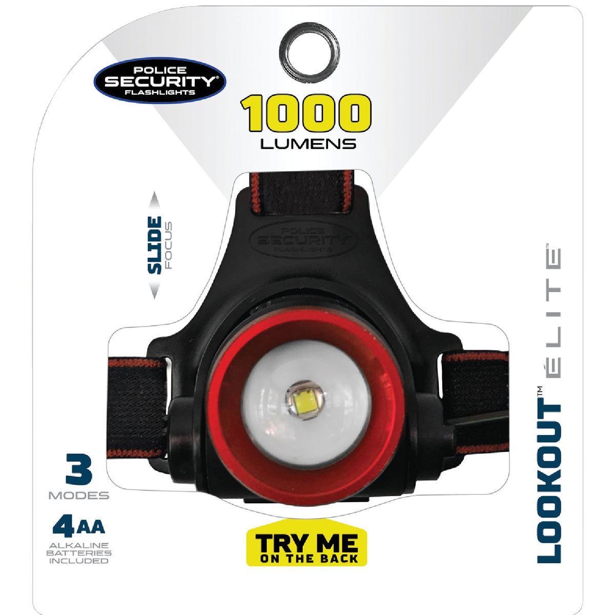 Police Security Lookout 1000 Lm. LED AA Headlamp