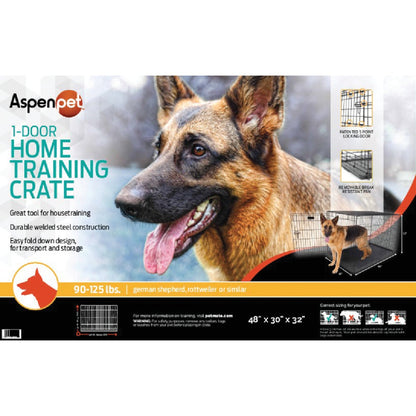 Petmate Aspen Pet 29.3 In. W. x 31 In. H. x 43.4 In. L. Heavy-Gauge Wire Indoor Training Dog Crate