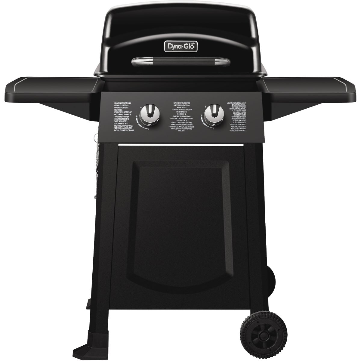 Dyna-Glo 2-Burner Black 20,000 BTU Open Cart LP Gas Grill