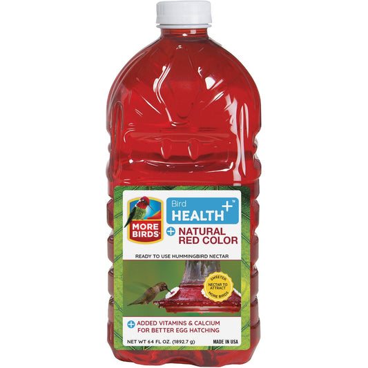 Classic Birds More Birds Bird Health+ 64 Oz. Liquid RTU Red Hummingbird Nectar