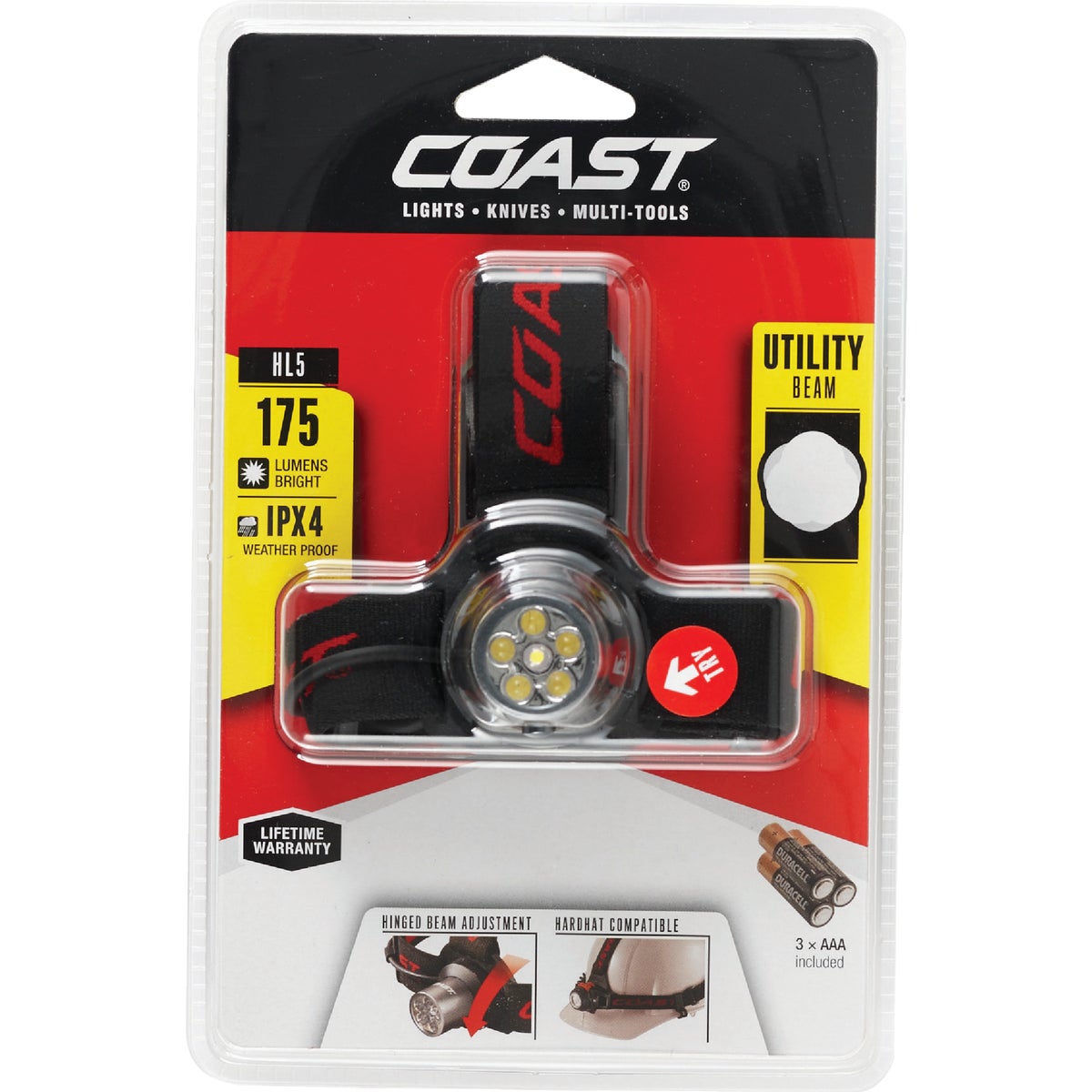 Coast 175 Lm. LED 3AAA Headlamp