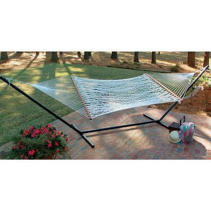 Castaway Deluxe Woven Cotton White Rope Hammock