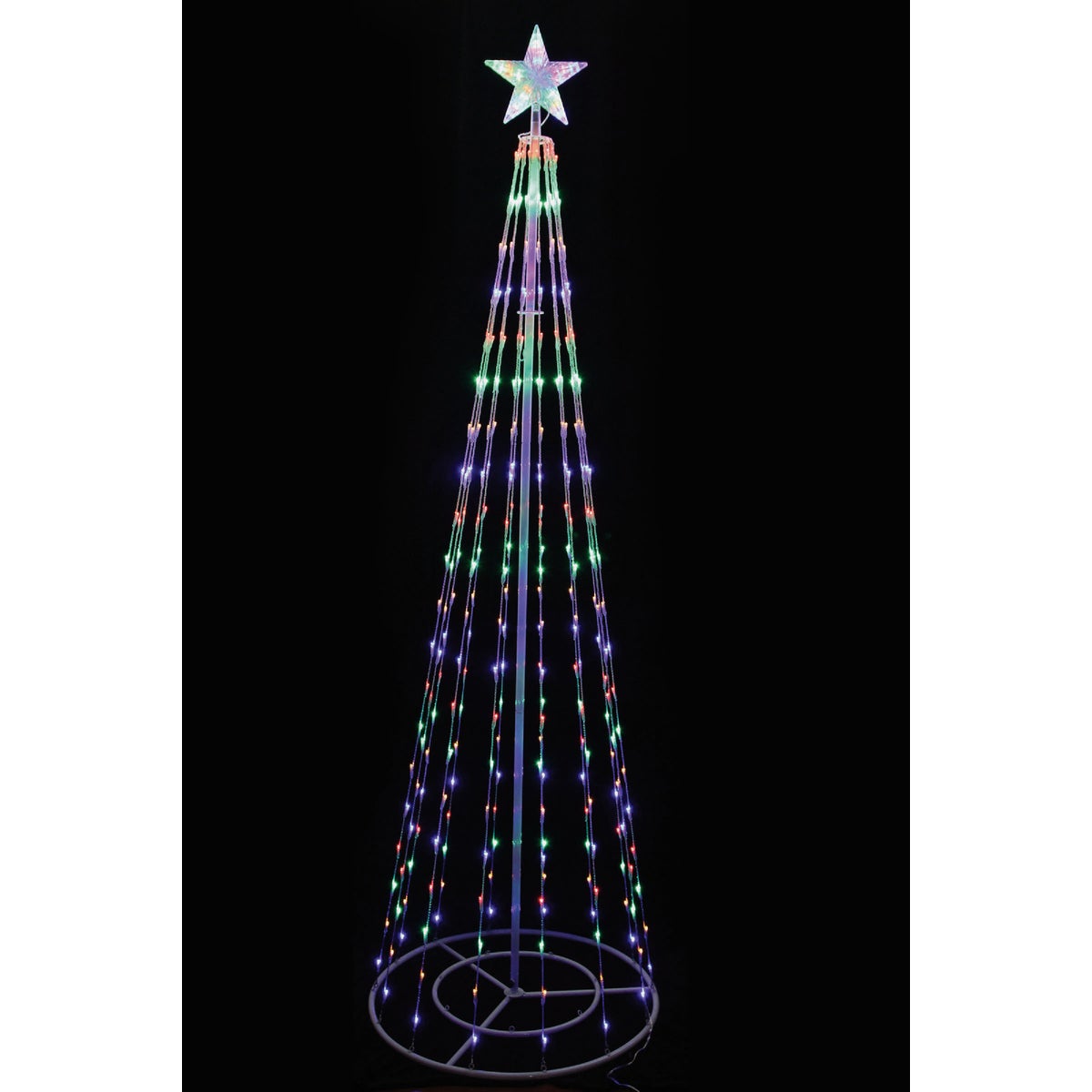 Alpine 47 In. LED 8-Function Multi-Color Christmas Tree Tower