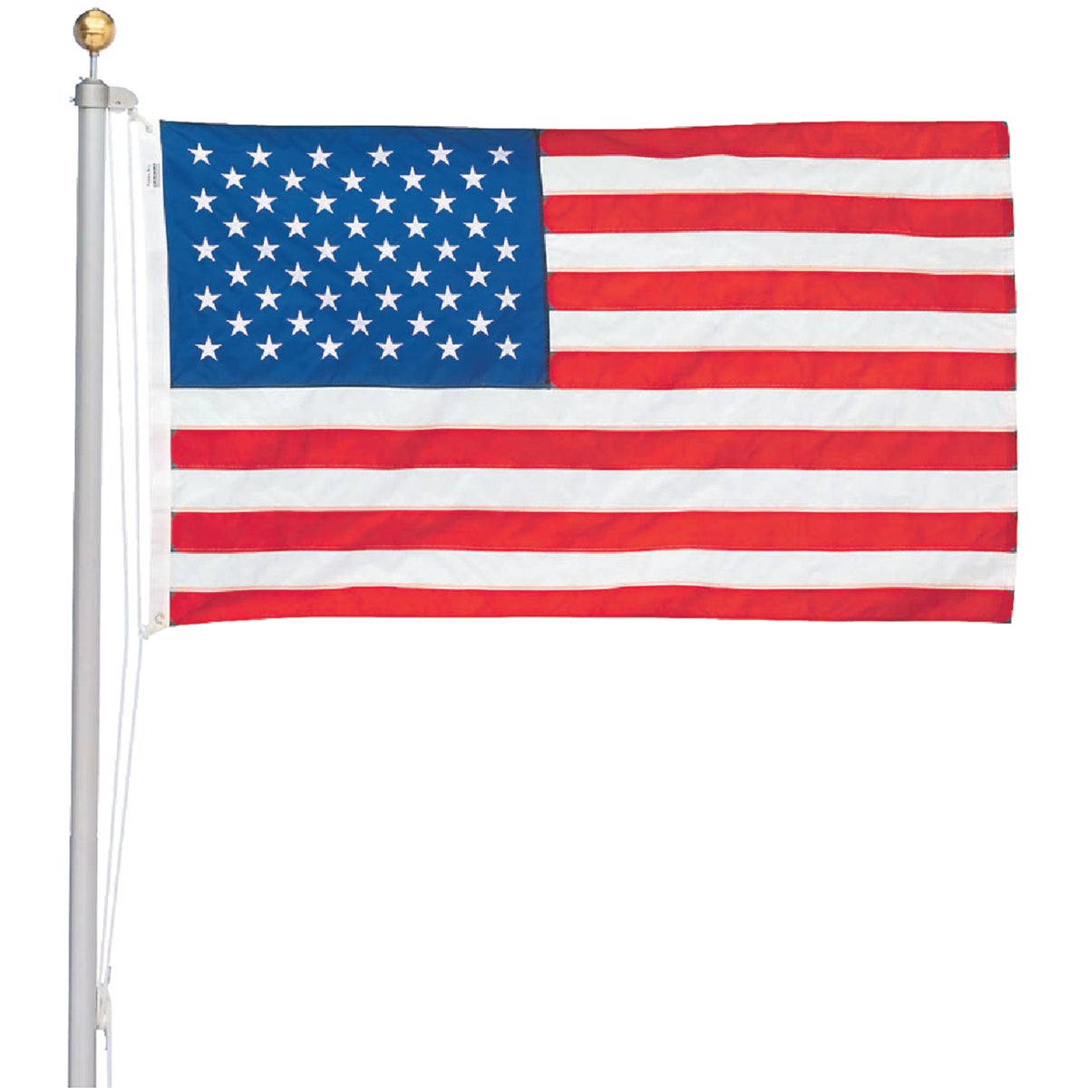 Valley Forge 3 Ft. x 5 Ft. Nylon American Flag & 20 Ft. Pole Kit