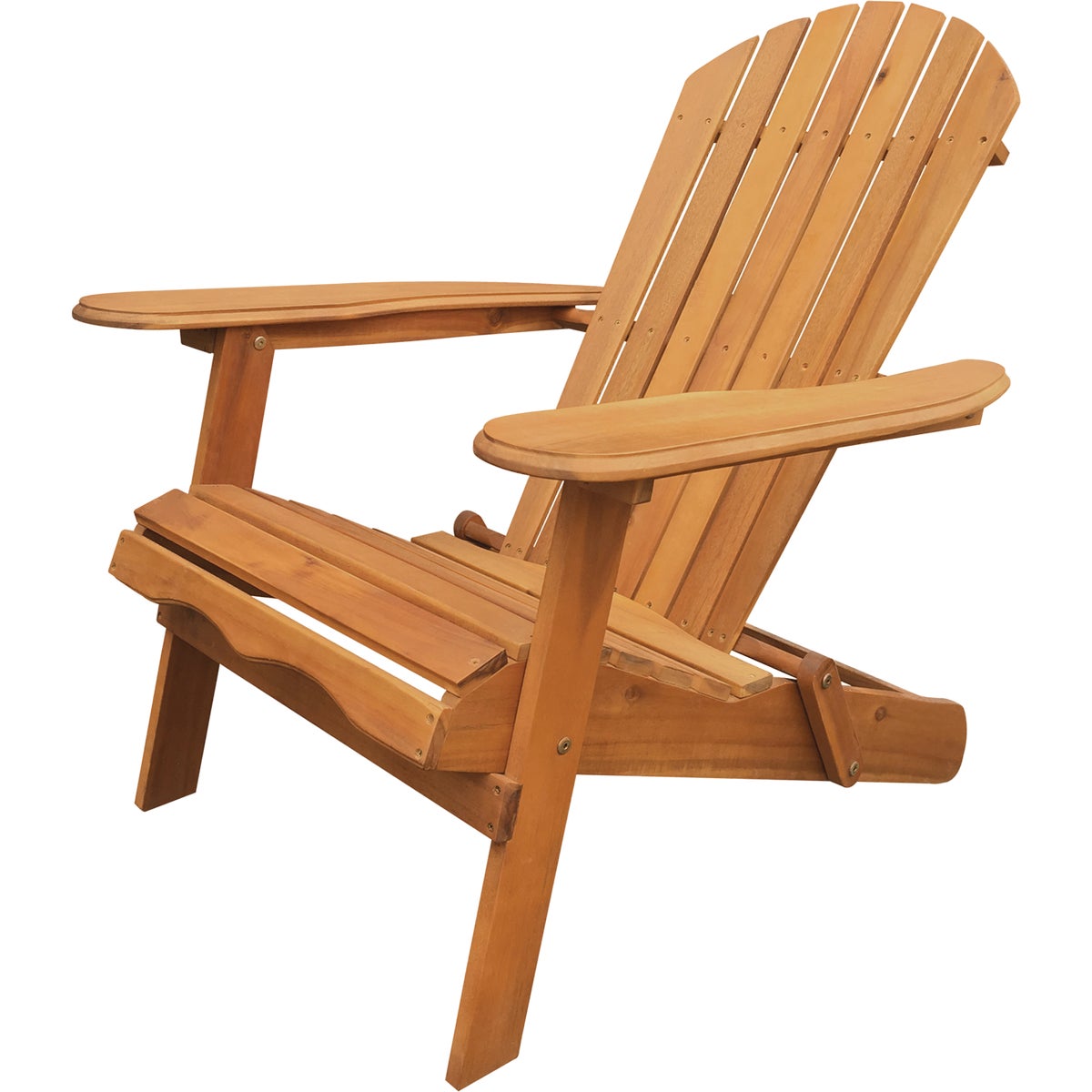 Leigh Country Tan Acacia Wood Folding Adirondack Chair