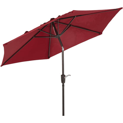 Outdoor Expressions 7.5 Ft. Aluminum Tilt/Crank Burgundy Patio Umbrella