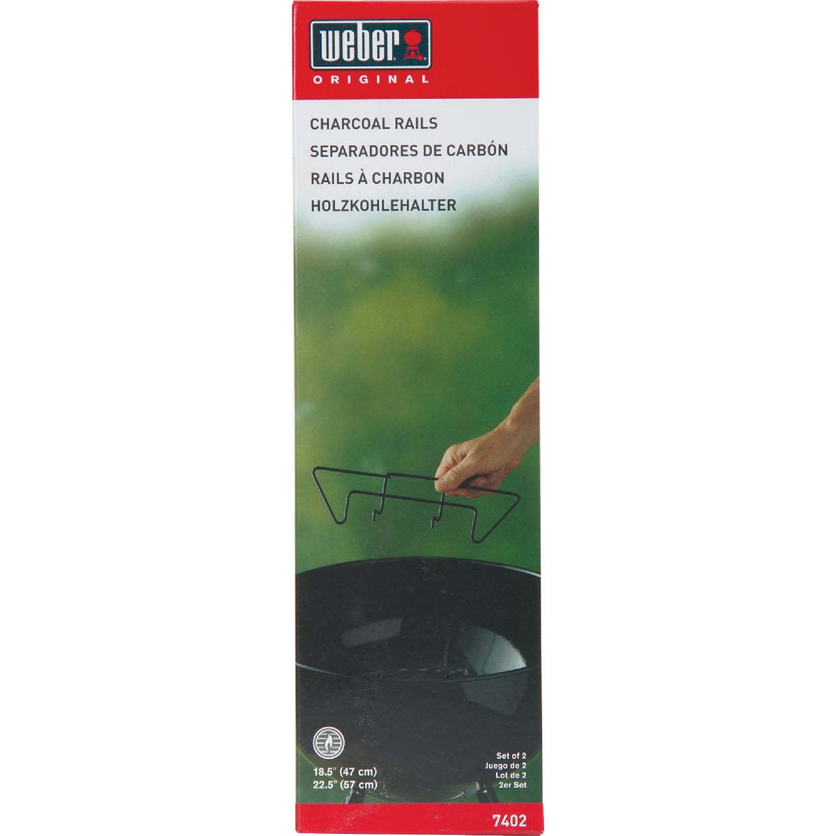 Weber Steel Charcoal Rail Dividers (2-Pack)