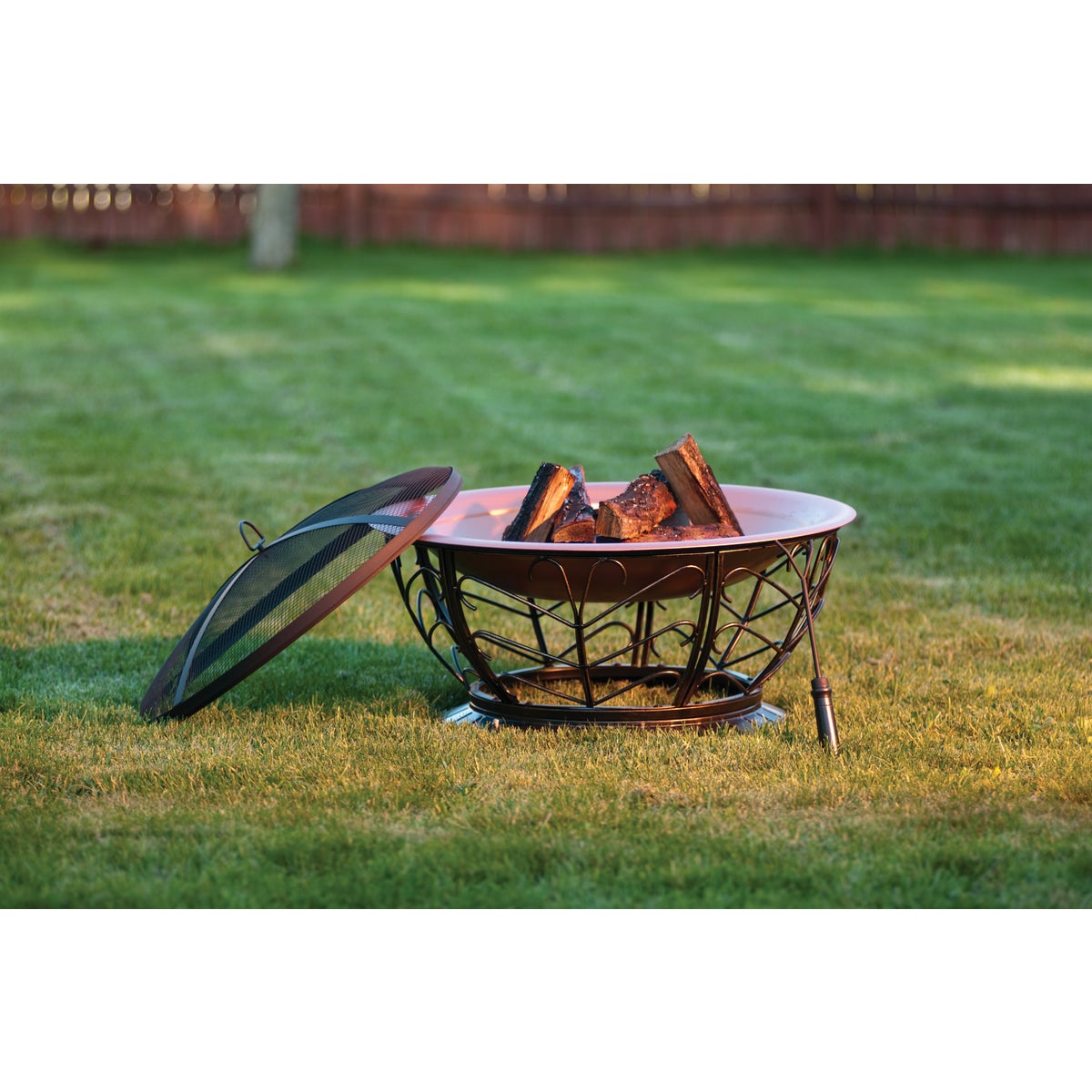 Outdoor Expressions 30 In. Coppertone Round Steel Fire Pit