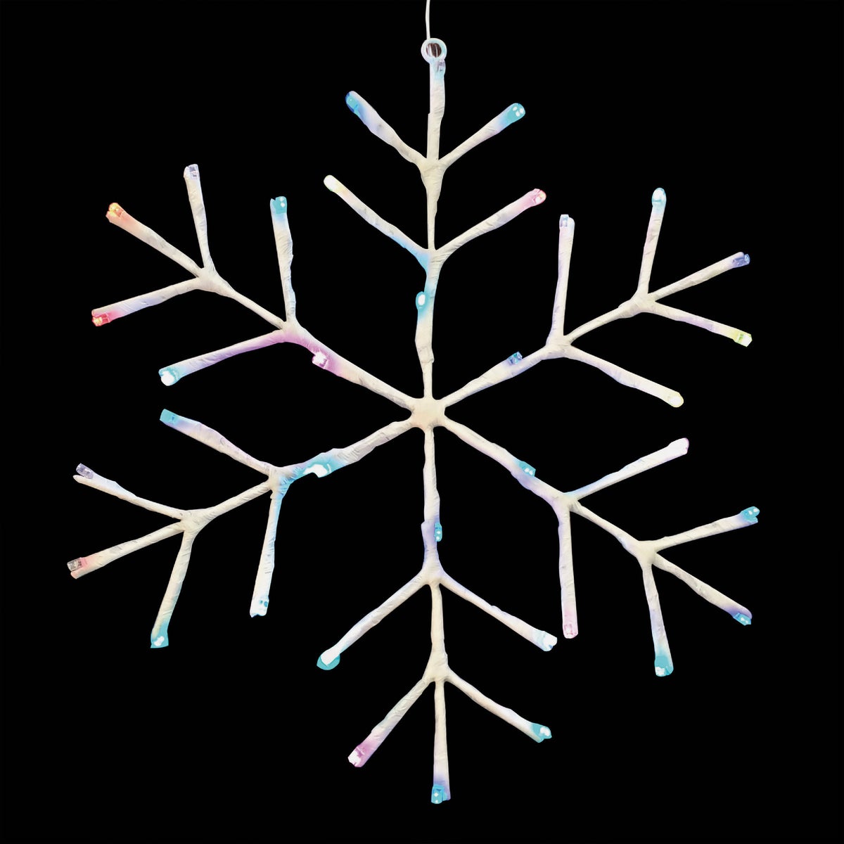 Alpine 16 In. LED Multi-Color Snowflake Hanging Lighted Decoration