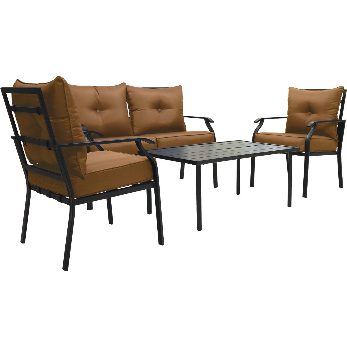 Outdoor Expressions Azure Brown Chat Set (4-Piece)