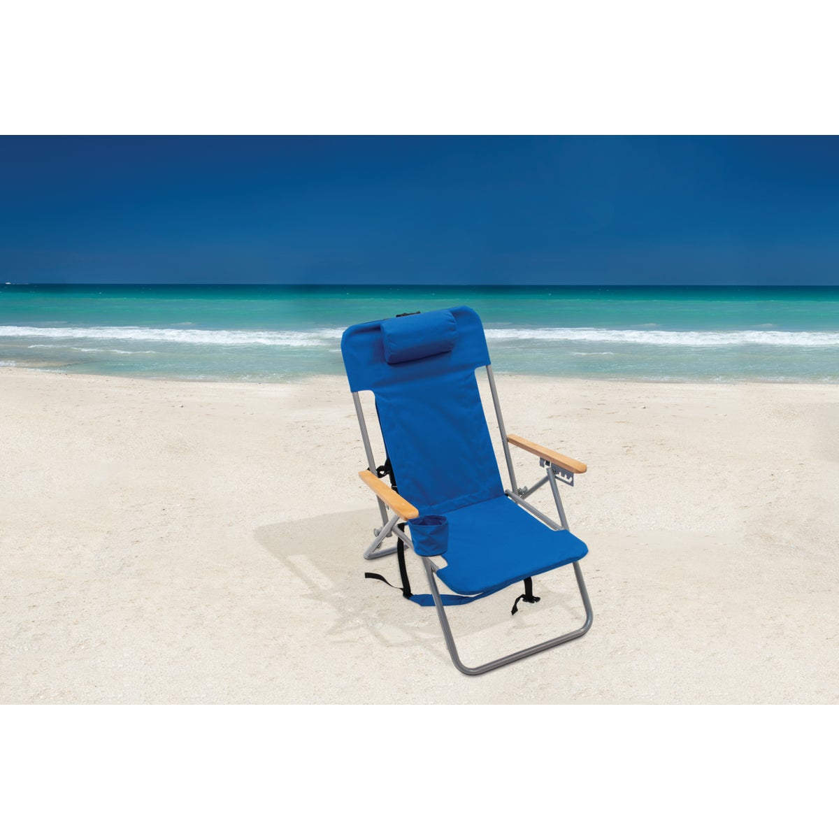 Rio Brands Blue Canvas Backpack Folding Chair