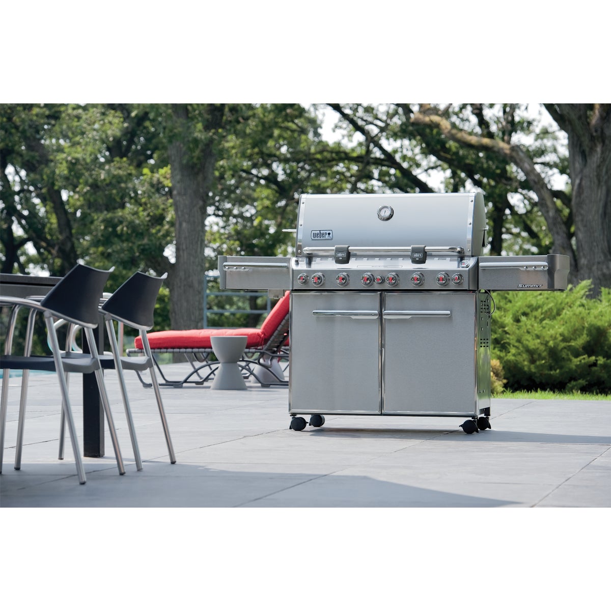 Weber Summit S-670 6-Burner Stainless Steel 60,000-BTU LP Gas Grill with 12,000-BTU Side -Burner