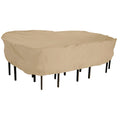 Classic Accessories 57 In. W. x 23 In. H. x 89 In. L. Tan Poly/PVC Table Cover