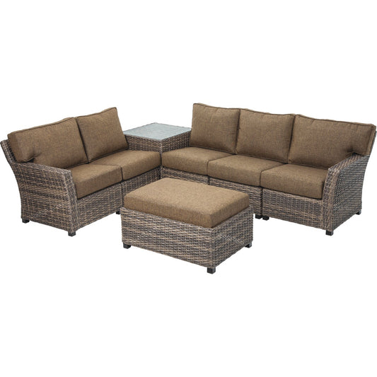 Pacific Casual Sedona 7-Piece Patio Sectional Set with Cushions