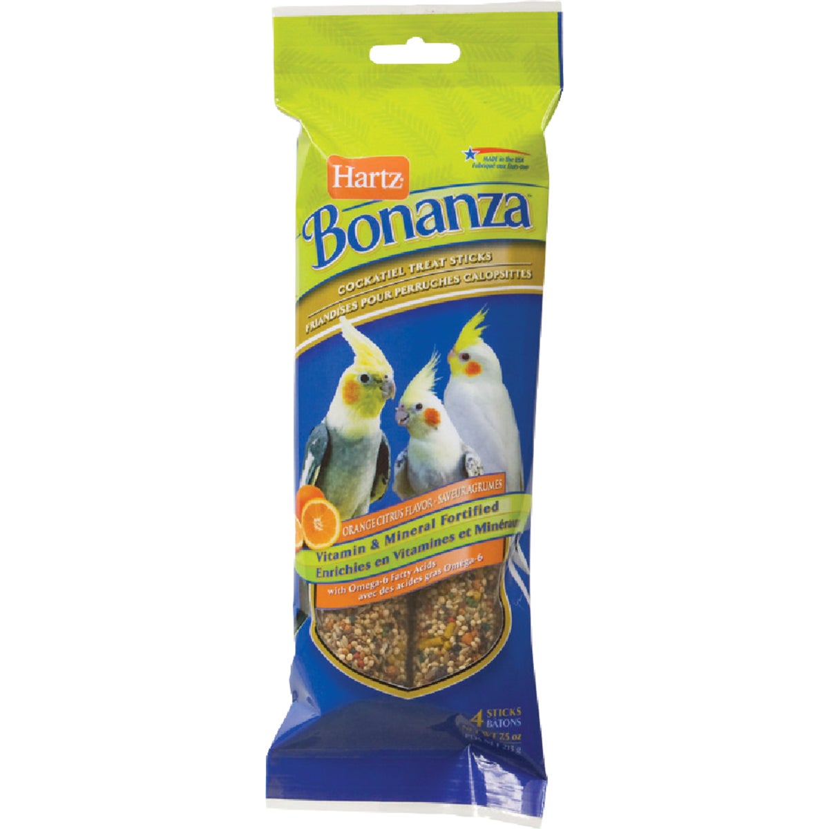 Hartz Bonanza 7.5 Oz. Cockatiel Bird Treat Stick (4-Pack)