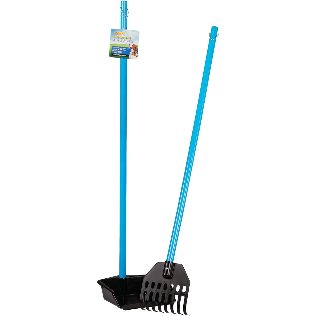 Westminster Pet Poop Patrol 37 In. Purple & Black Plastic Rake & Pan Pet Scooper