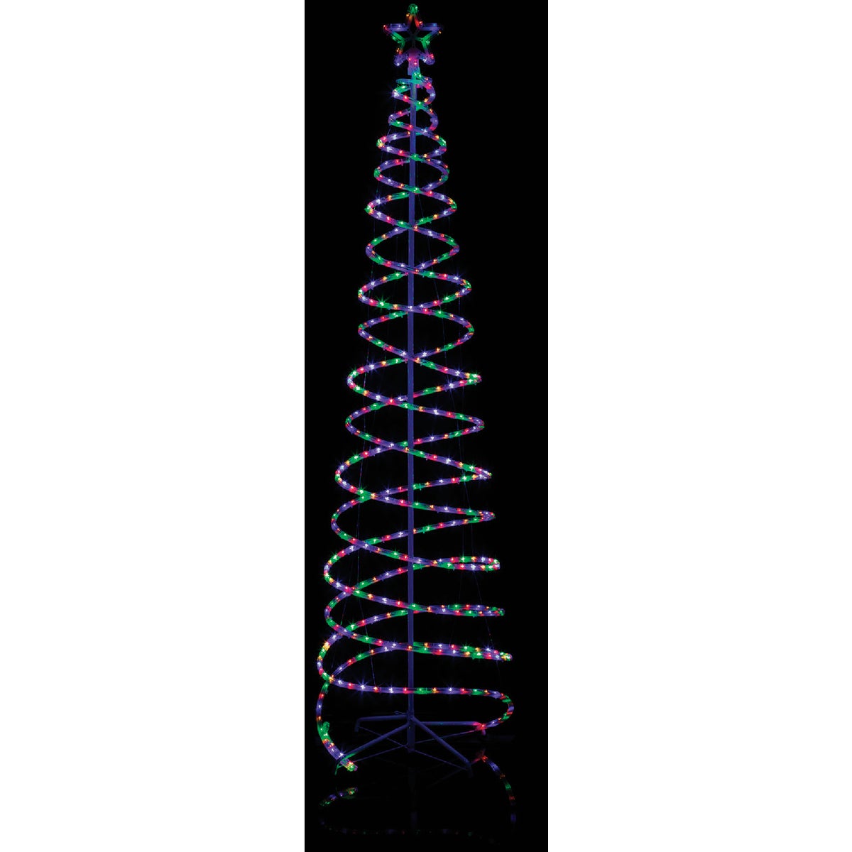 Alpine 82 In. LED Multi-Color Multi-Function Spiral Christmas Tree Lighted Decoration