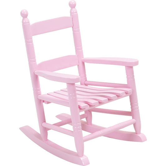 Knollwood Pink Wood Child Rocking Chair