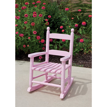 Knollwood Pink Wood Child Rocking Chair
