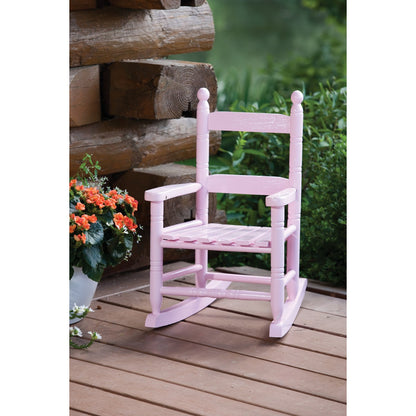 Knollwood Pink Wood Child Rocking Chair