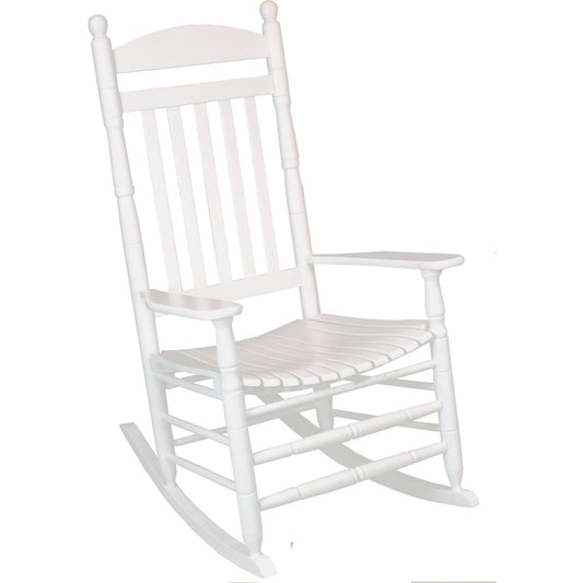 Hinkle Chair Company Cumberland 250 Flag Slat White Wood Rocking Chair, Unassembled