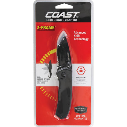 Coast Black Z-Frame 2-1/2 In. Folding Knife