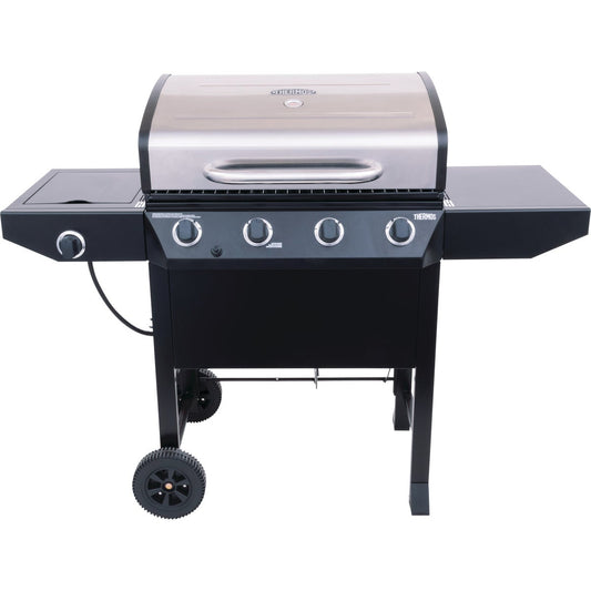 Thermos 4-Burner Stainless Steel 38,000-BTU LP Gas Grill with 10,000-BTU Side -Burner