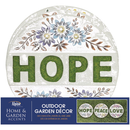 Alpine 10 In. Cement Inspirational Stepping Stone