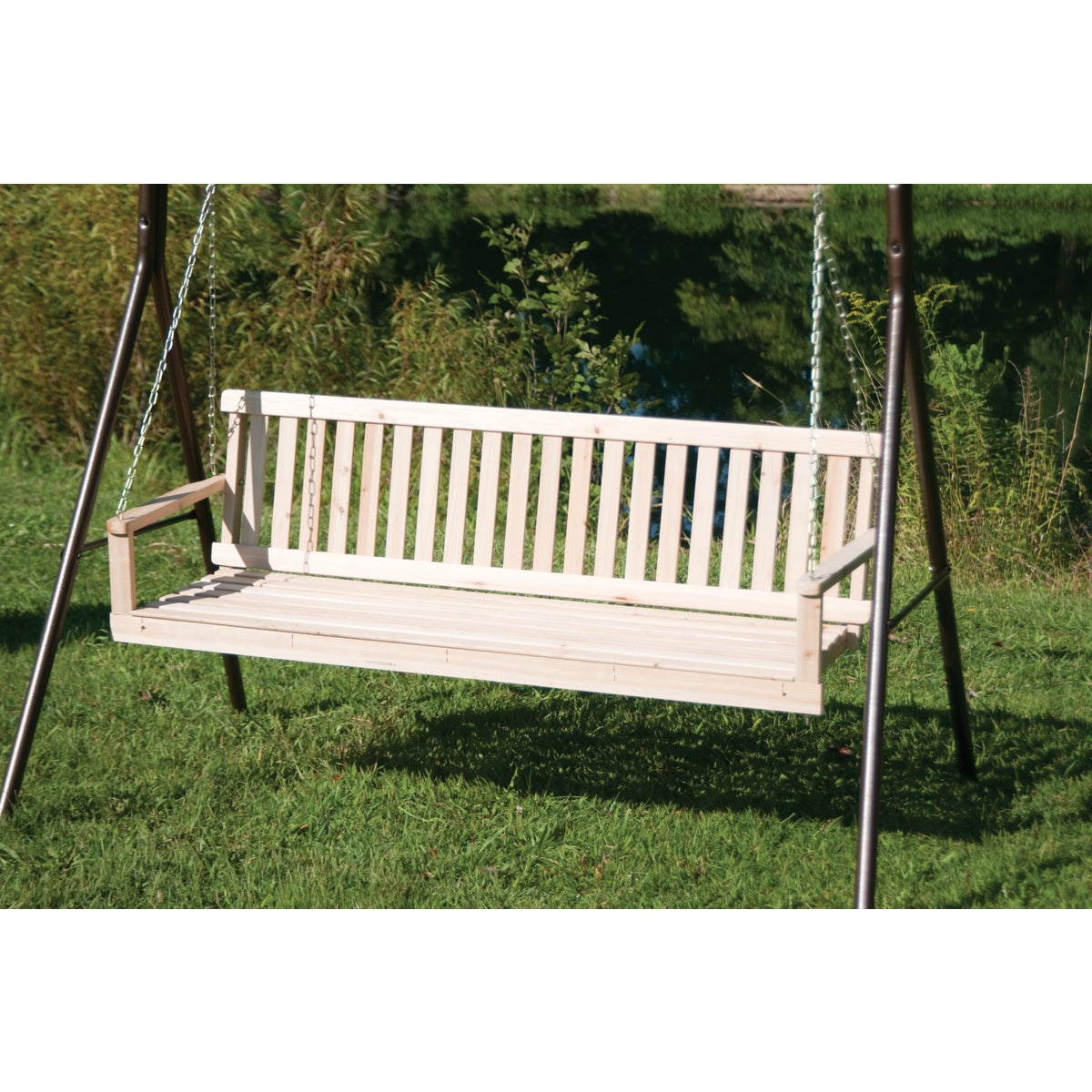 Jack Post Country Garden Steel 71-1/2 In. W. x 48 In. D. x 66-3/4 In. H. Brown Swing Frame