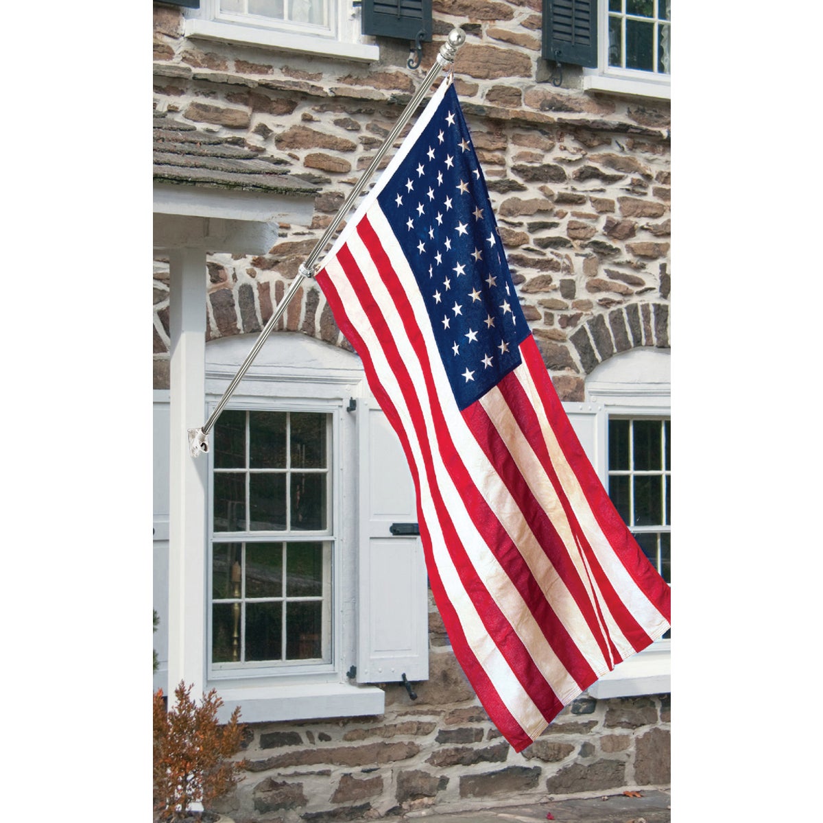 Valley Forge 3.5 Ft. x 5 Ft. Nylon American Flag & 6 Ft. Pole Kit