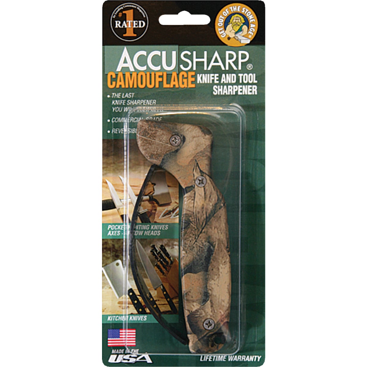 AccuSharp Groove Diamond-Honed Carbide Blade Camouflage Knife & Tool Sharpener