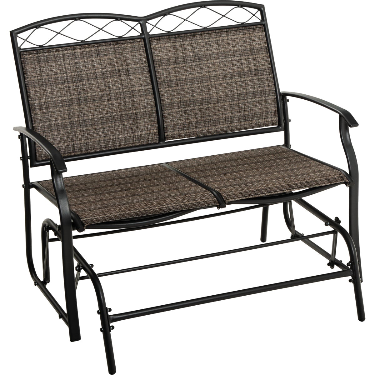 Outdoor Expressions Windsor Collection Black & Gray Steel Double Glider