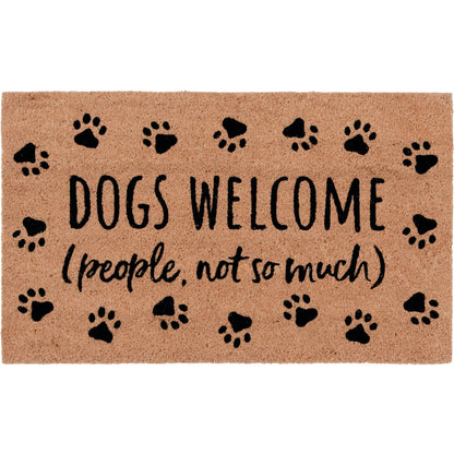 Natco Home 18 In. x 30 In. Coir Outdoor Doormat, Dogs Welcome