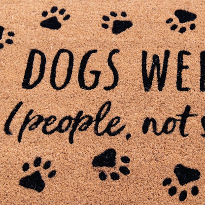 Natco Home 18 In. x 30 In. Coir Outdoor Doormat, Dogs Welcome