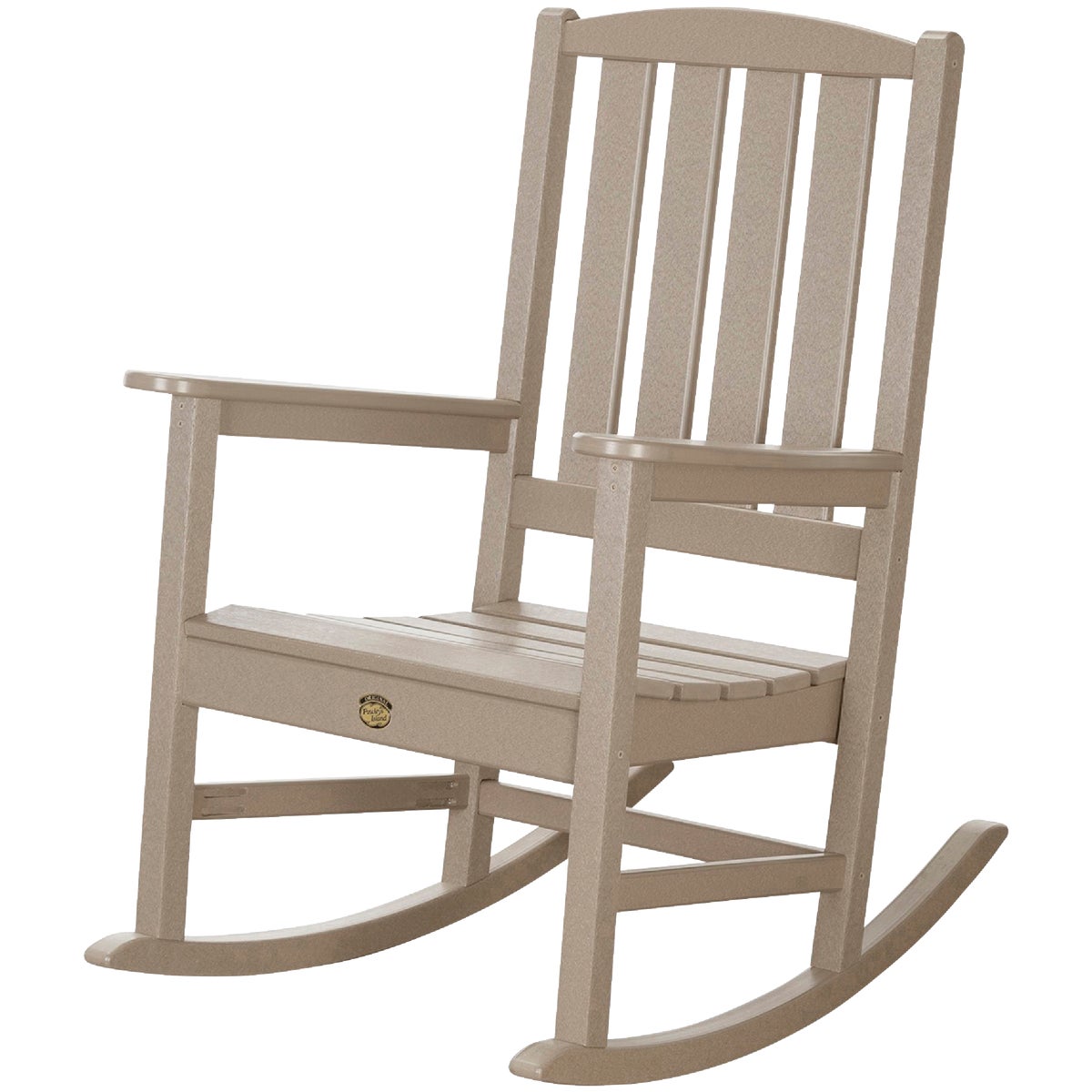 Pawley's Island Silver Line Tan Poly Porch Rocking Chair